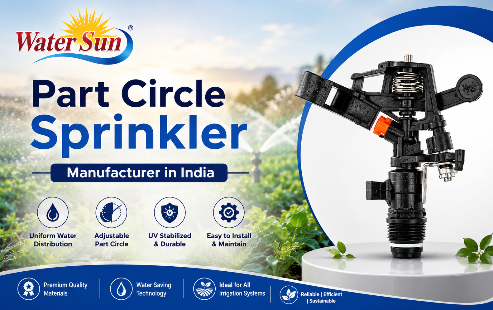 Best Part Circle Sprinkler Manufacturer in India - WaterSun