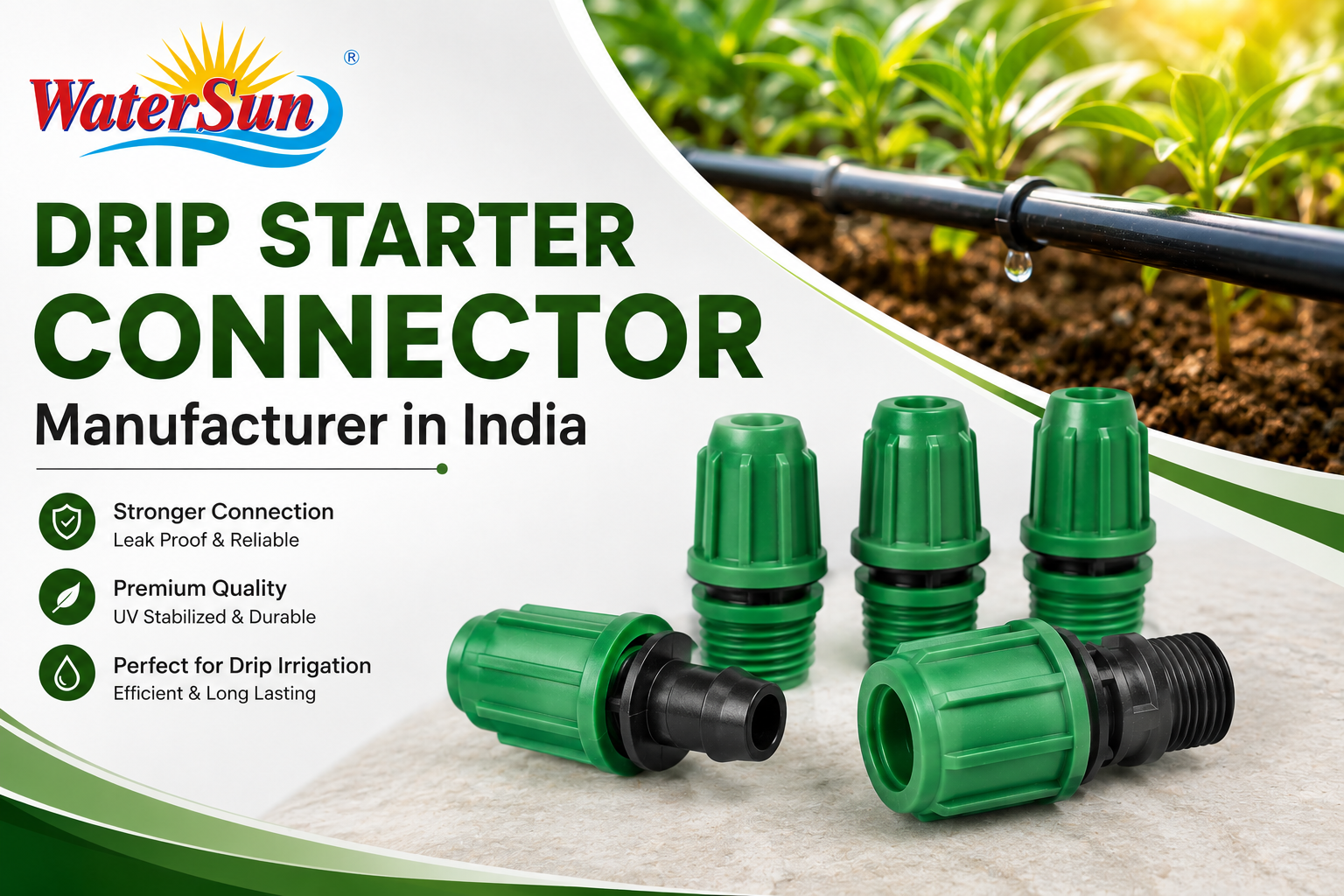 Drip Starter Connector Manufacturer in India - Water Sun