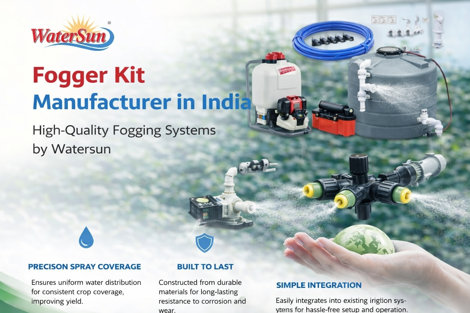 Four Way Fogger Kits for Agriculture and Industrial Use