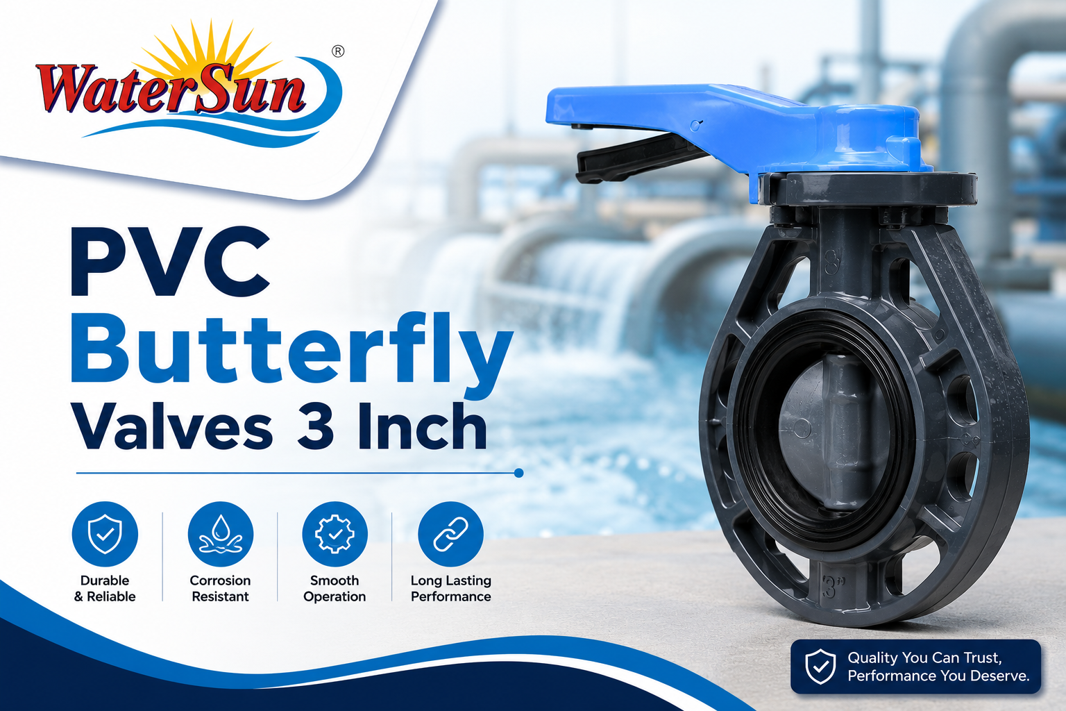 PVC Butterfly Valves 3 Inch Manufacturer - Water Sun