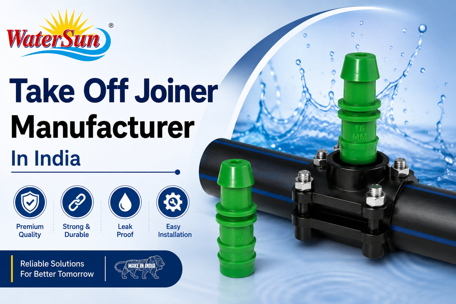 Take Off Joiner Manufacturer In India - Water Sun